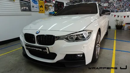 BMW 328i 사이드미러랩핑 작업현장 / 서울 마포구