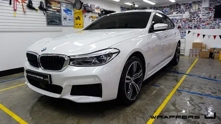 BMW 640i GT 유리막코팅 루프스킨 라이트필름 그릴랩핑 사이드미러랩핑 부분랩핑 합정 홍대 상암 유리막코팅 / 서울 마포구