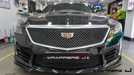 캐딜락 CTS-V 크롬죽이기 크롬딜리트 그릴랩핑 창문몰딩랩핑 부분랩핑 / 서울 마포구