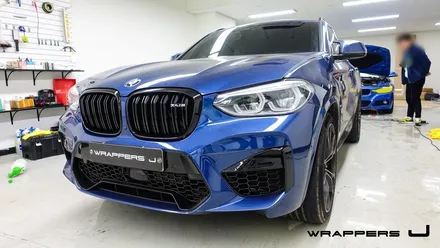 BMW X4M 그릴랩핑 휀다가니쉬랩핑 휀다덕트랩핑 스포일러랩핑 / 서울 마포구