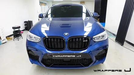 BMW X4M 그릴랩핑 휀다가니쉬랩핑 휀다덕트랩핑 스포일러랩핑 / 서울 마포구