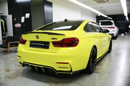 서울 F바디 BMW M4 전체랩핑 상파울루옐로우 / 서울 마포구