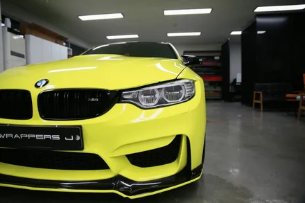 서울 F바디 BMW M4 전체랩핑 상파울루옐로우 / 서울 마포구