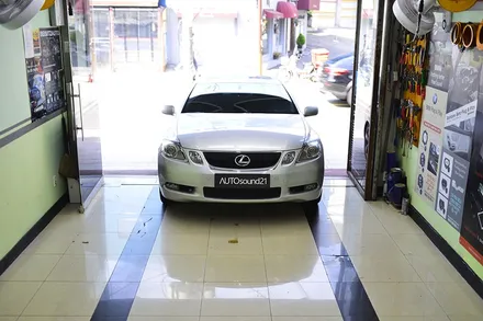 렉서스 GS430 2006년식▶ AUX 생성기 + 차량용 블루투스 리시버 + 사운드업 헤드켑을 장착합니다. / 서울 마포구 신수동