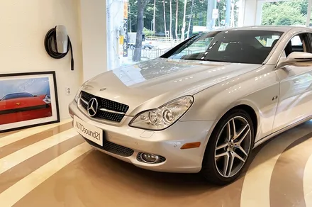 벤츠 CLS 350 2009년식▶ 카플레이 보다 음질이 좋은 WTX-700 블루투스 + 사운드업 헤드켑 작업. / 서울 마포구 신수동