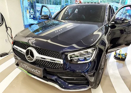 벤츠 GLC 300e 2023년식▶ 매치 UP8 DSP 앰프 + 전용 케이블 + 알루미늄 챔버 + DATASAT D2 트위터 장착합니다. / 서울 마포구