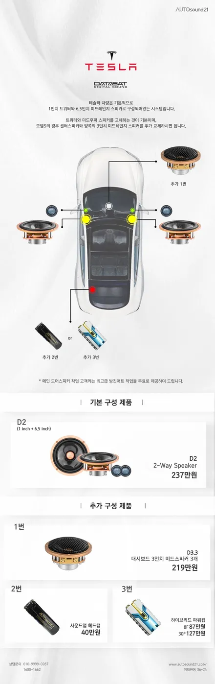 테슬라 모델 3 롱레인지 2020년식▶ 순정 사이드미러를 옵틱글래스 광각미러(전차종가능)로 교체하여, 사각지대 없이 밝은 드라이빙을. / 서울 마포구 신수동
