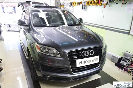 아우디 Q7 S-line 2008년식▶ MMI 케이블을 이용하여 옥스생성 후 음질전용 블루투스와 사운드업 헤드켑으로 최고 가성비 업그레이드를! / 서울 마포구 신수동