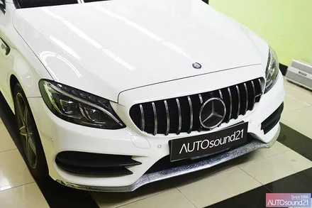 벤츠 C클래스 C43 AMG 2016년식 ▶ USB to AUX 생성기 + 음질전용 블루투스 비위드 RT-1 + 사운드업 헤드켑 / 서울 마포구 신수동