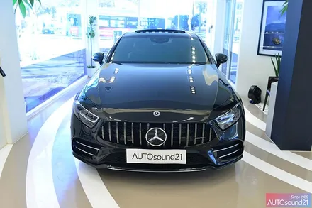 벤츠 CLS 400d 2019년식▶ DATASAT 미드우퍼 스피커 + 레인보우 미드레인지 스피커 + 사운드업 헤드켑 / 서울 마포구 신수동