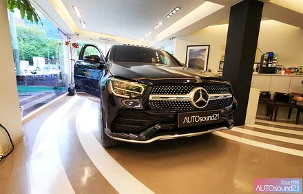 벤츠 GLC 300e 2023년식▶ 매치 UP8 DSP 앰프 + 전용 케이블 + 알루미늄 챔버 + DATASAT D2 트위터 장착합니다. / 서울 마포구