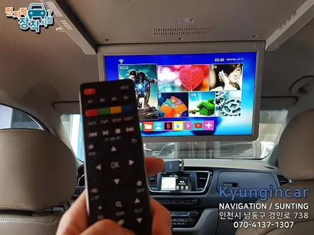 인천 올뉴카니발 천정모니터 전문 VC173AD 비클시네마 / 경인카