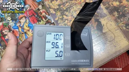 열차단썬팅필름 이비오스 슈젠 CX90 스파크 뒷유리 시공