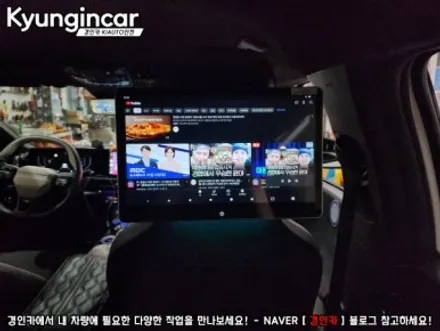 EV6 차량용 안드로이드 태블릿리어모니터 노바 X13 Plus 장착했어요.