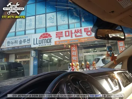 인천 올뉴카니발 틴팅 레인보우V90 썬팅필름 주안경인카 시공