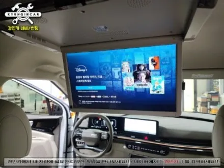 더뉴카니발 KA4 비클시네마 VC173-ST 17.3인치 천정모니터 설치