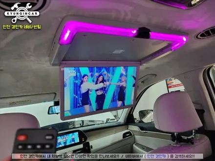 비클시네마 VC173ST 천정모니터 + 순정네비 화면연동 with 파인뷰 LX5 룸미러 풀세팅!! / 팰리세이드