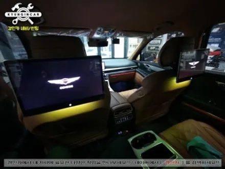 제네시스 GV80 노바 X13 안드로이드 리어모니터 설치했어요.