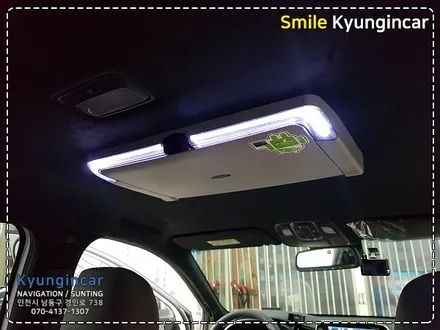 싼타페TM 비클시네마 레인보우 VC173AD 천장모니터 장착 / 인천 경인카