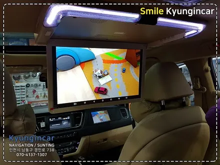 더뉴카니발 천정모니터 추천 비클시네마 레인보우(VC173AD) / 인천 경인카