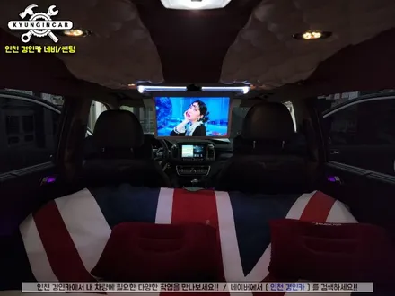 G4렉스턴 비클시네마 VC-173ST 천정모니터 안드로이드 스마트TV 탑재!! 차에서 우영우보자!!