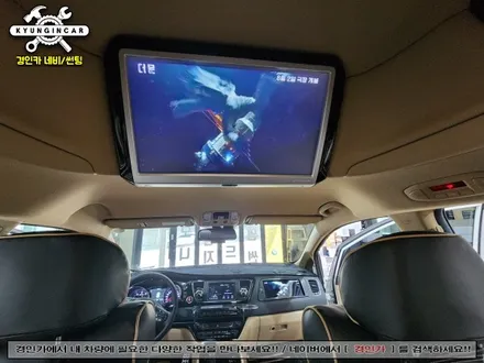 올뉴카니발 하이리무진 순정 천정모니터에 호매틱스 BOX-Q 안드로이드TV 셋탑장착
