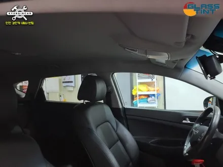 자동차 틴팅 제거후 글라스틴트 선셋 썬팅필름 올뉴투싼 재시공 (인천경인카)