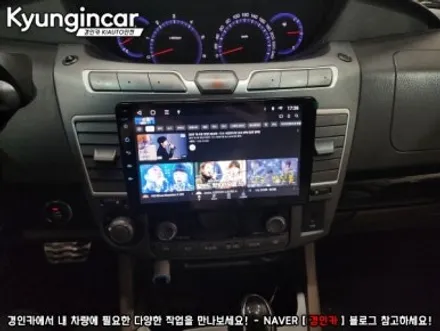 코란도 투리스모 맥가이버박 JS 안드로이드 올인원 10인치 장착