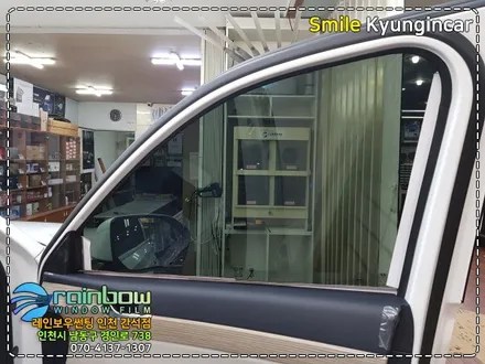 팰리세이드 레인보우 윈도우필름 V90 풀 틴팅시공 신차검수 / 인천 경인카