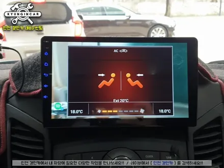 올란도 안드로이드 올인원 + 후방카메라 + 전방카메라 인천경인카 의뢰설치 작업