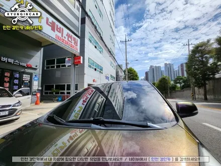 올뉴모닝 전면유리 교체후 전체썬팅 세인트아모 아쿠아 필름으로 재시공 (인천 주안 틴팅추천)