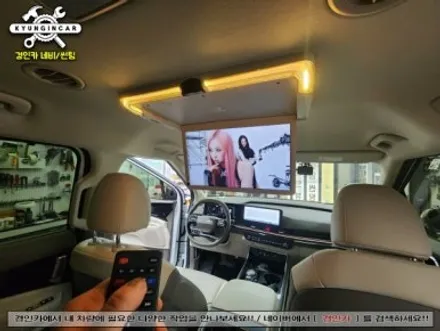 더뉴카니발 KA4 비클시네마 VC173-ST 17.3인치 천정모니터 설치