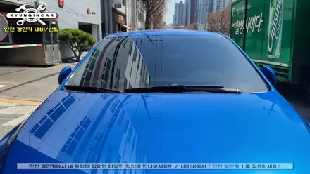 인천 자동차 앞유리 전면썬팅 이비오스 슈젠 CX90 필름 아이오닉 차량 주안틴팅샵 재시공
