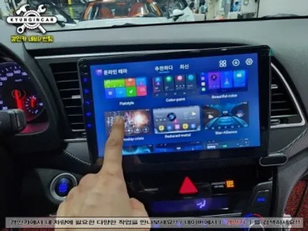 아반떼AD 10인치 올인원 맥가이어박 SQ 안드로이드내비 장착