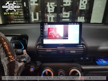 카나로 Q 올인원내비게이션 캐스퍼 차량에 장착