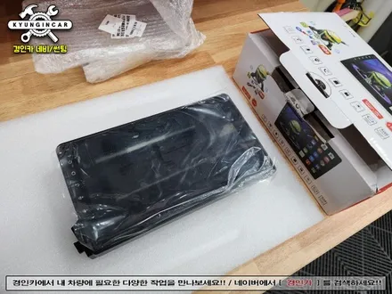 코란도스포츠 안드로이드 올인원 온라인구매 제품 인천경인카에 설치의뢰 장착