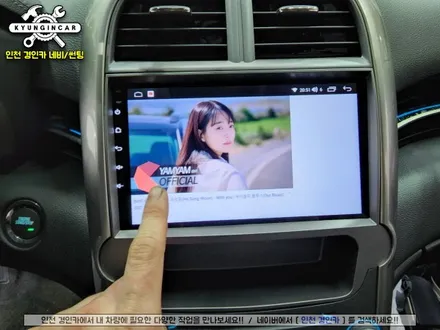 인천 카나로Q 안드로이드 올인원 내비 + 후방카메라 쉐보레 말리부 차량에 설치