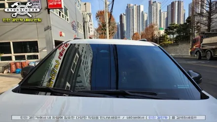 자동차 틴팅 카니발KA4 세인트아모 아쿠아 썬팅필름 전면 측면 제거후 재시공