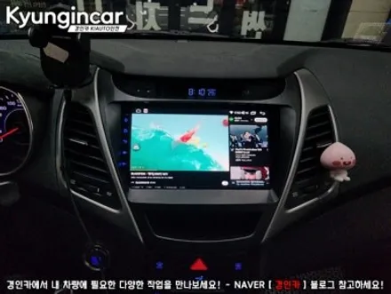 더뉴아반떼MD 카나로 X-plus 360 올인원네비 장착했어요.