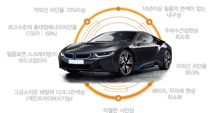 내가원하던 자동차 썬팅!! 레인보우 V70 윈도우필름 그랜저HG 재시공 - 인천 경인카