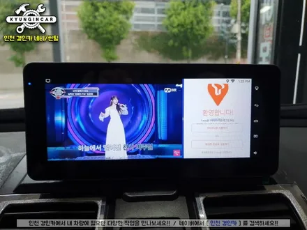 인천 안드로이드 올인원 내비게이션 M2C-8800A 렉스턴 설치 (주안경인카)
