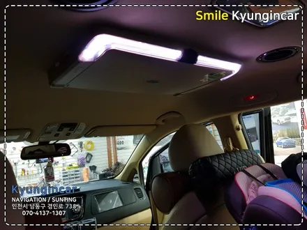 자녀를 위한 아빠의 선택! 더뉴카니발 비클시네마 레인보우 천정모니터 터치모니터 설치 / 인천 경인카