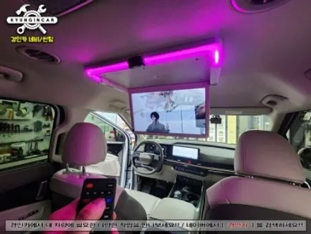 더뉴카니발 KA4 비클시네마 VC173-ST 17.3인치 천정모니터 설치