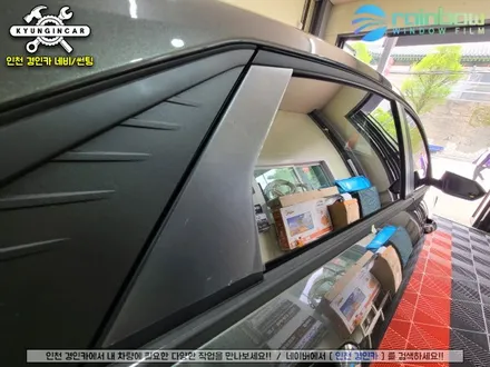 아반떼CN7 신차썬팅 레인보우V90 & 아이나비블랙박스 & PPF 패키지시공 인천경인카