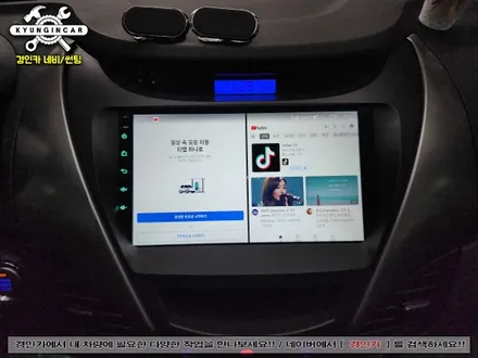 인천 안드로이드올인원 카나로 X-plus 내비매립 후방카메라 아반떼MD 장착