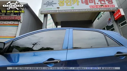 모닝 측후면 손상된 썬팅필름 제거후 리피드 TERA 필름 인천경인카 시공