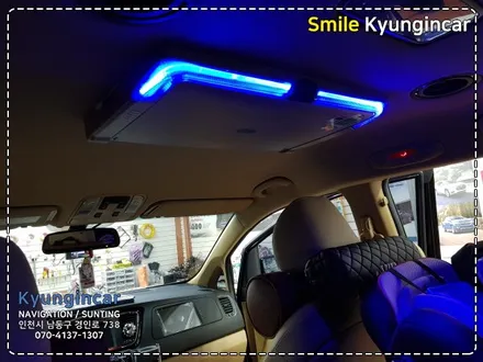 자녀를 위한 아빠의 선택! 더뉴카니발 비클시네마 레인보우 천정모니터 터치모니터 설치 / 인천 경인카