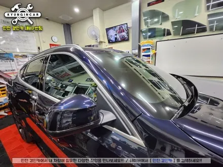 인천 BMW X6 수입차 신차썬팅! 전면,측후면,썬루프 글라스틴트 선셋 필름 + PPF시공