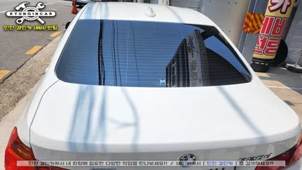 인천 BMW320D 전면 측면 후면 유리 이비오스슈젠 썬팅 재시공