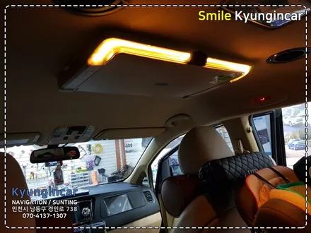 자녀를 위한 아빠의 선택! 더뉴카니발 비클시네마 레인보우 천정모니터 터치모니터 설치 / 인천 경인카